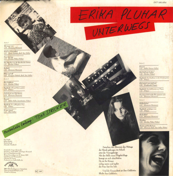 Erika Pluhar : Unterwegs (2xLP)