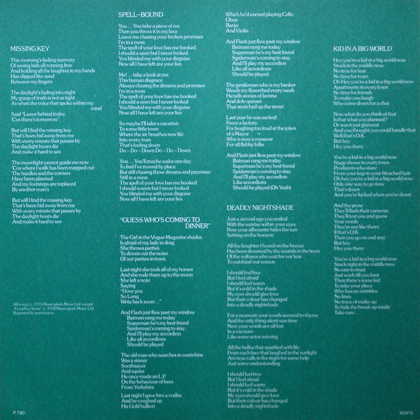 John Howard (4) : Kid In A Big World (LP, Album)