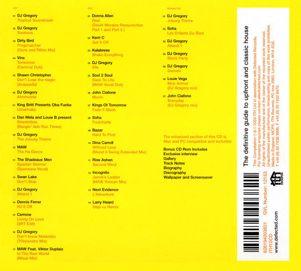 DJ Gregory : In The House (2xCD, Comp, Mixed + CD, Comp, Enh)
