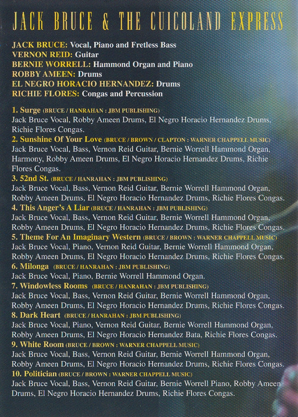 Jack Bruce : Rock Legends  (DVD, PAL)