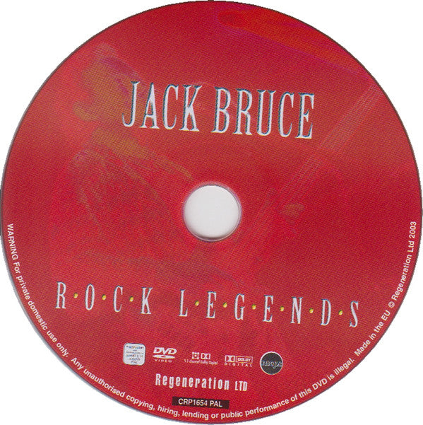 Jack Bruce : Rock Legends  (DVD, PAL)