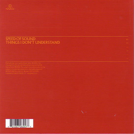 Coldplay : Speed Of Sound (7", Single, Ltd)
