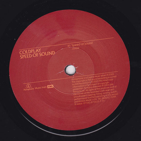Coldplay : Speed Of Sound (7", Single, Ltd)