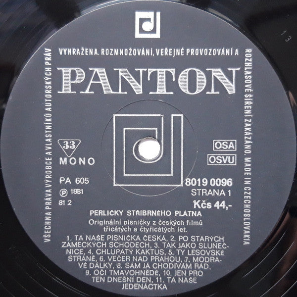 Various : Perličky Stříbrného Plátna (LP, Comp, Mono)