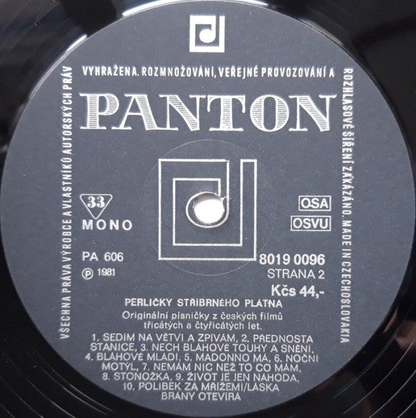 Various : Perličky Stříbrného Plátna (LP, Comp, Mono)