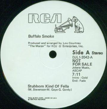 Buffalo Smoke : Stubborn Kind Of Fella (12", Promo)