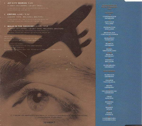 Queensrÿche : Jet City Woman (CD, Single)