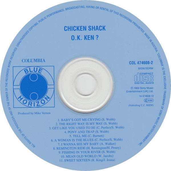 Chicken Shack : O.K. Ken? (CD, Album, RE)