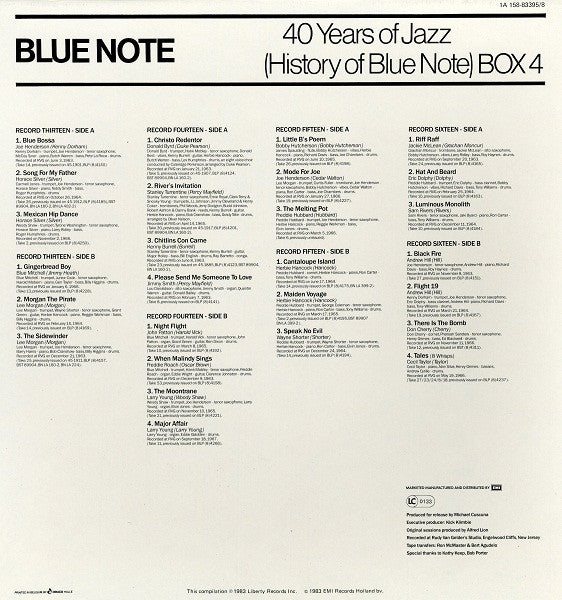 Various : 40 Years Of Jazz - The Best Of Blue Note - Box 4 (4xLP, Comp, Box)