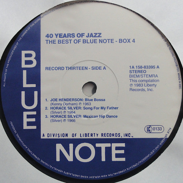 Various : 40 Years Of Jazz - The Best Of Blue Note - Box 4 (4xLP, Comp, Box)