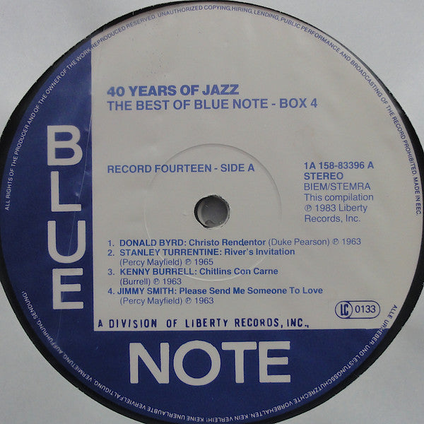 Various : 40 Years Of Jazz - The Best Of Blue Note - Box 4 (4xLP, Comp, Box)
