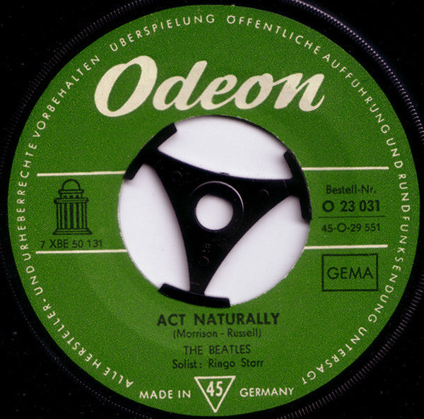 The Beatles : Act Naturally / Yesterday (7", Single, Mono)