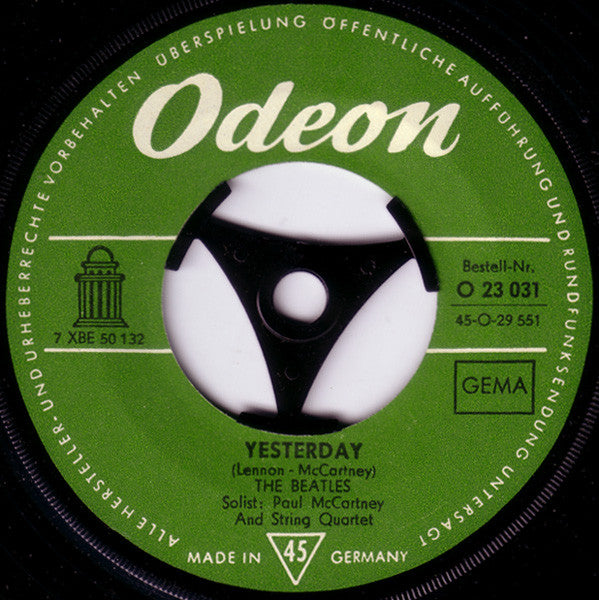 The Beatles : Act Naturally / Yesterday (7", Single, Mono)