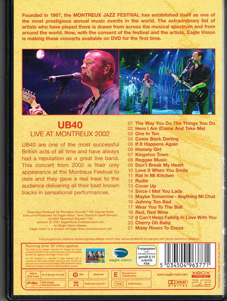 UB40 : Live At Montreux 2002 (DVD-V, PAL, dts)