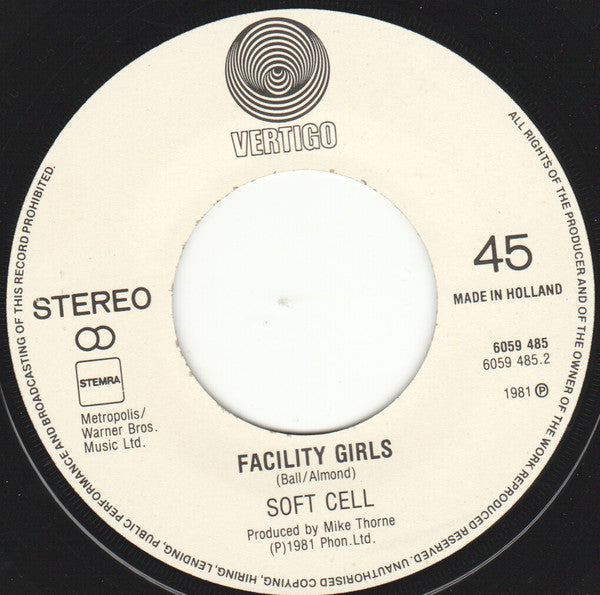 Soft Cell : Bedsitter (7", Single)