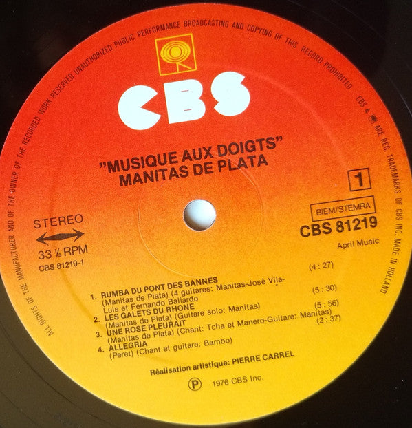 Manitas De Plata : Musique Aux Doigts (LP, Album)