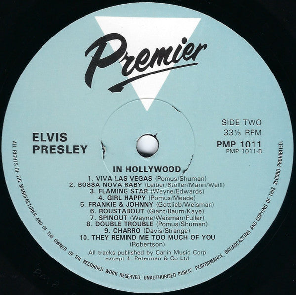 Elvis Presley : Elvis In Hollywood (LP, Comp)