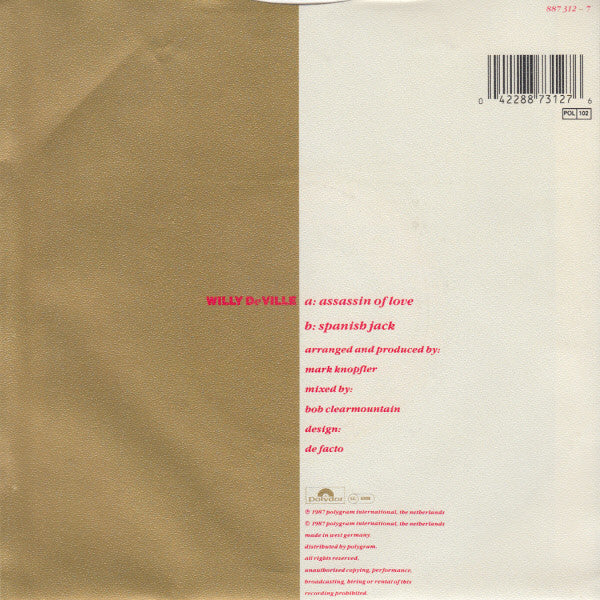 Willy DeVille : Assassin Of Love (7", Single)
