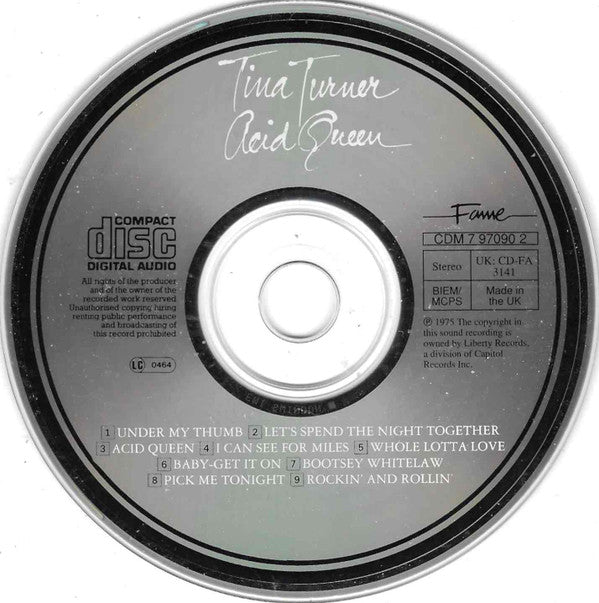 Tina Turner : Acid Queen (CD, Album, RE)