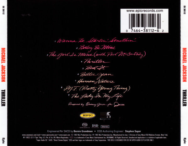 Michael Jackson : Thriller (SACD, Album, RE, Car)