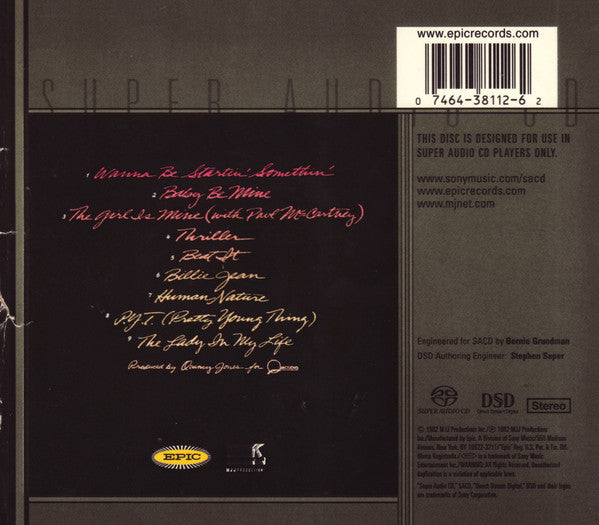 Michael Jackson : Thriller (SACD, Album, RE, Car)