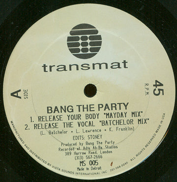 Bang The Party : Release Your Body (12", RP)