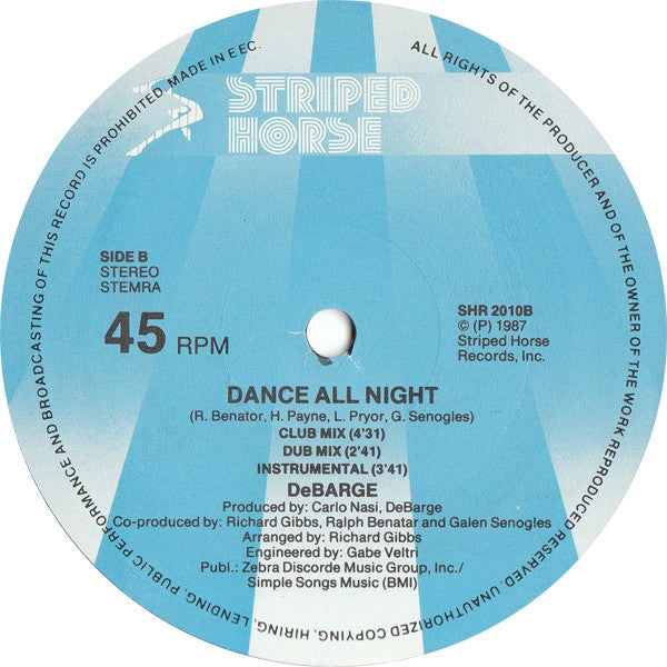 DeBarge : Dance All Night (12")