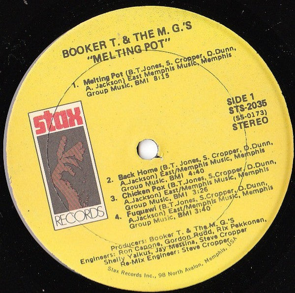 Booker T. & The M.G.'s* : Melting Pot (LP, Album, RE)