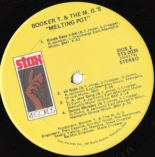 Booker T. & The M.G.'s* : Melting Pot (LP, Album, RE)