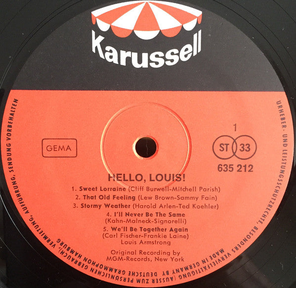 Louis Armstrong : Hello, Louis! (LP, Comp)