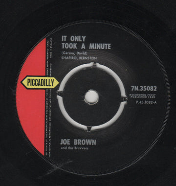 Joe Brown And The Bruvvers : It Only Took A Minute (7", Single, Pus)