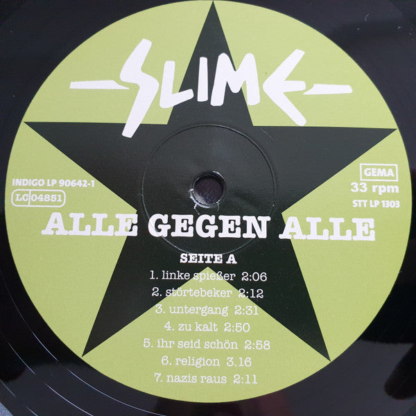 Slime : Alle Gegen Alle (LP, Album, RE, Gat + 12")