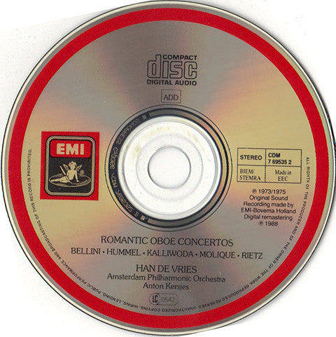Han De Vries - Amsterdam Philharmonic Orchestra : Romantic Oboe Concertos (CD, Album)