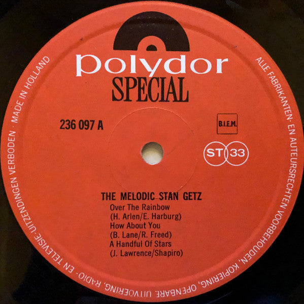 Stan Getz : The Melodic Stan Getz (LP, Comp, Fli)