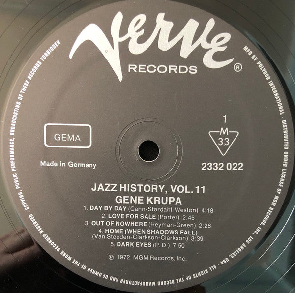 Gene Krupa : Jazz - History Vol. 11 (2xLP, Comp)