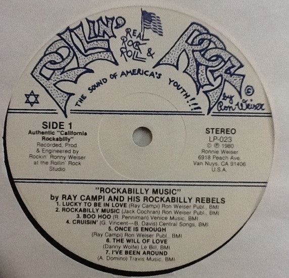 Ray Campi & His Rockabilly Rebels : Rockabilly Music (LP, Album)