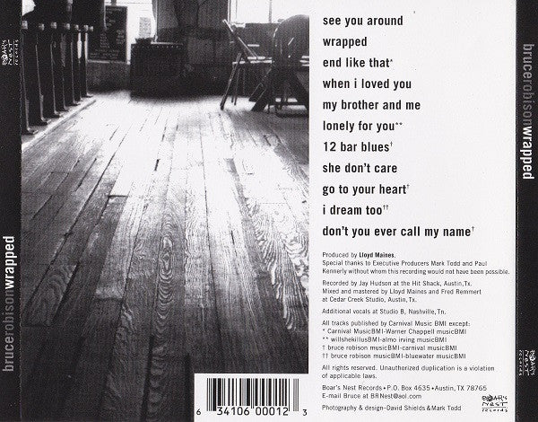 Bruce Robison : Wrapped (CD, Album)