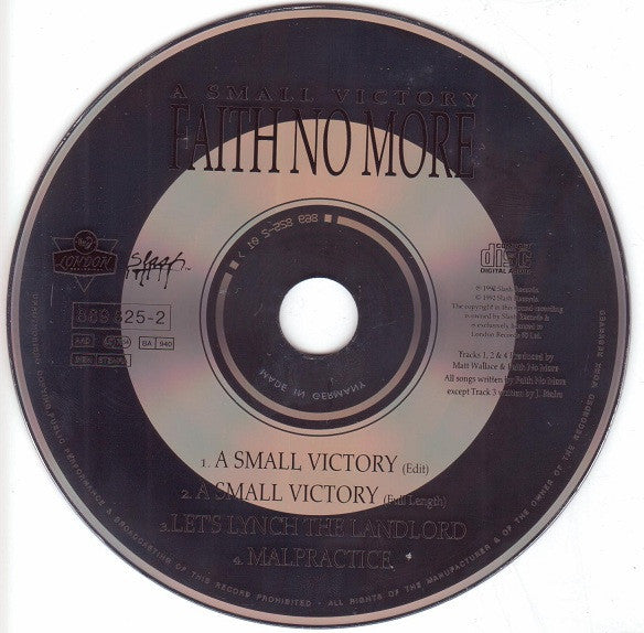 Faith No More : A Small Victory (CD, Single)