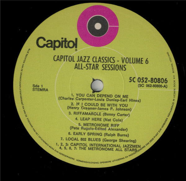 Metronome All Stars, The International Jazzmen, The Just Jazz All Stars : All Star Sessions (LP, Comp)