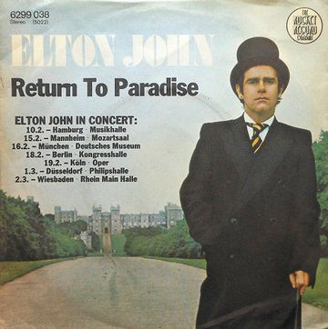 Elton John : Return To Paradise (7", Single)