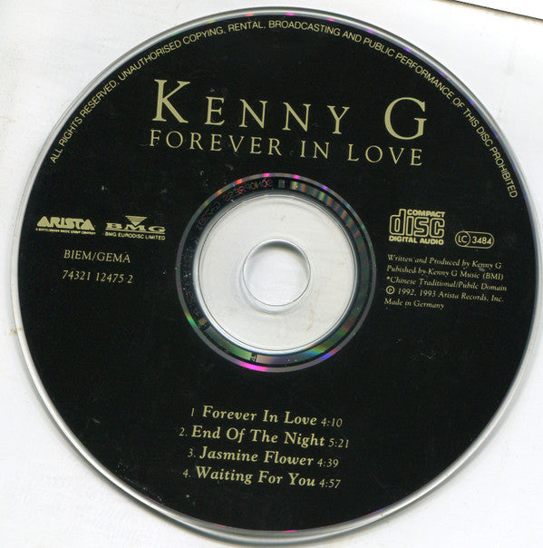 Kenny G (2) : Forever In Love (CD, Maxi)