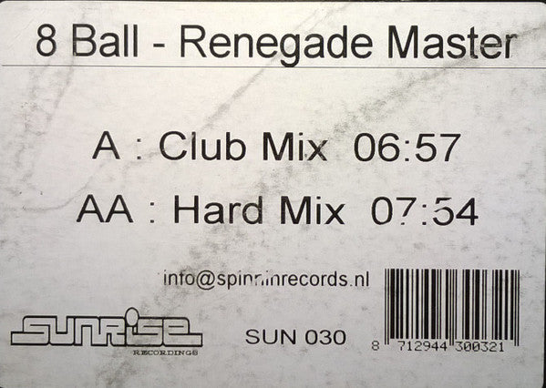 8 Ball* : Renegade Master (12", W/Lbl)