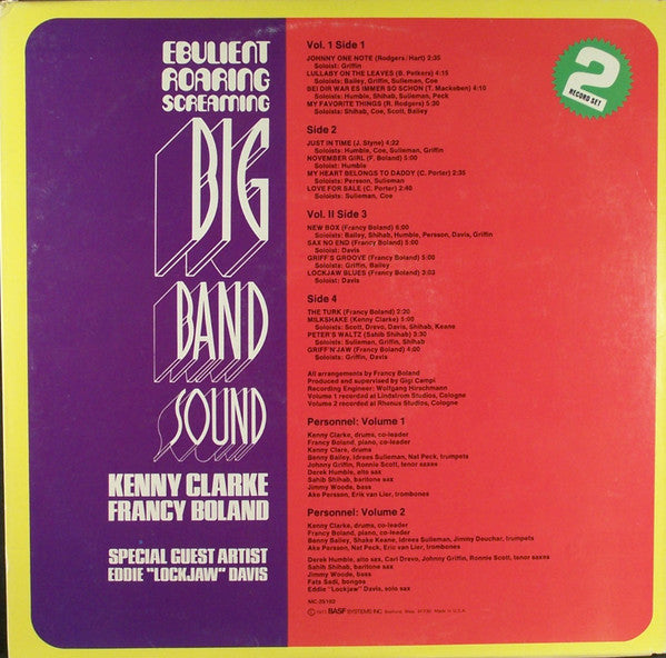 Clarke-Boland Big Band, Eddie "Lockjaw" Davis : Ebulient Roaring Screaming Big Band Sound (2xLP, Comp, Uni)