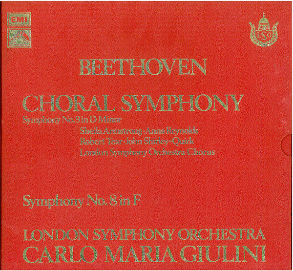 Ludwig van Beethoven / Carlo Maria Giulini, London Symphony Orchestra, London Symphony Chorus : Choral Symphony - Symphony No.9 In D Minor - Symphony No.8 In F (2xLP, Ori + Box)