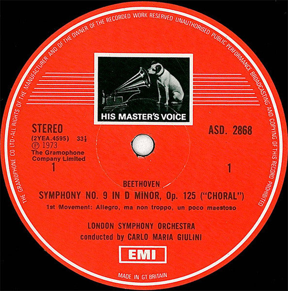 Ludwig van Beethoven / Carlo Maria Giulini, London Symphony Orchestra, London Symphony Chorus : Choral Symphony - Symphony No.9 In D Minor - Symphony No.8 In F (2xLP, Ori + Box)
