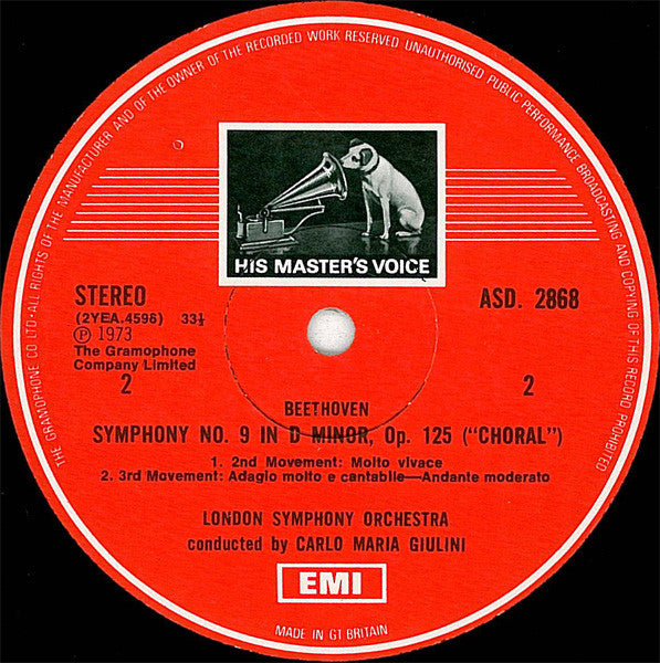 Ludwig van Beethoven / Carlo Maria Giulini, London Symphony Orchestra, London Symphony Chorus : Choral Symphony - Symphony No.9 In D Minor - Symphony No.8 In F (2xLP, Ori + Box)