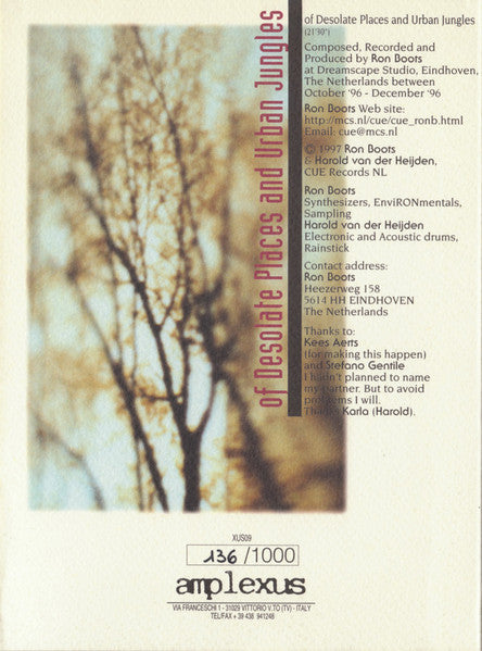 Ron Boots Featuring Harold van der Heijden : Of Desolate Places And Urban Jungles (CD, Mini, Ltd, Num)