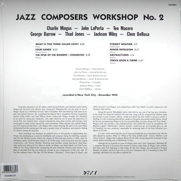 Charles Mingus, John LaPorta, Teo Macero : Jazz Composers Workshop No. 2 (LP, Comp, RE, HQ )