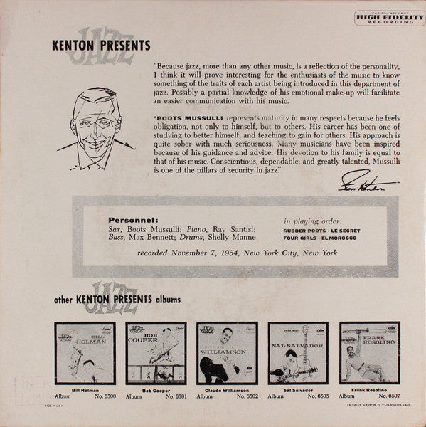 Boots Mussulli : Boots Mussulli, Part 1 (7", Album, EP)