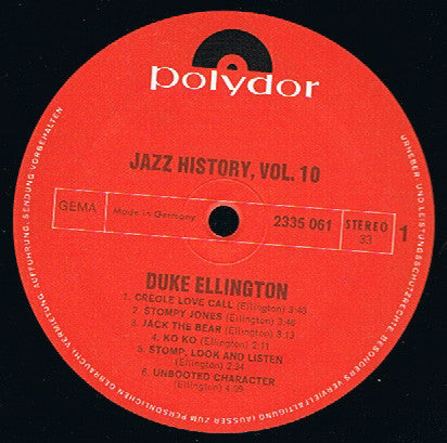 Duke Ellington : Jazz-History Vol. 10  (2xLP, Comp)